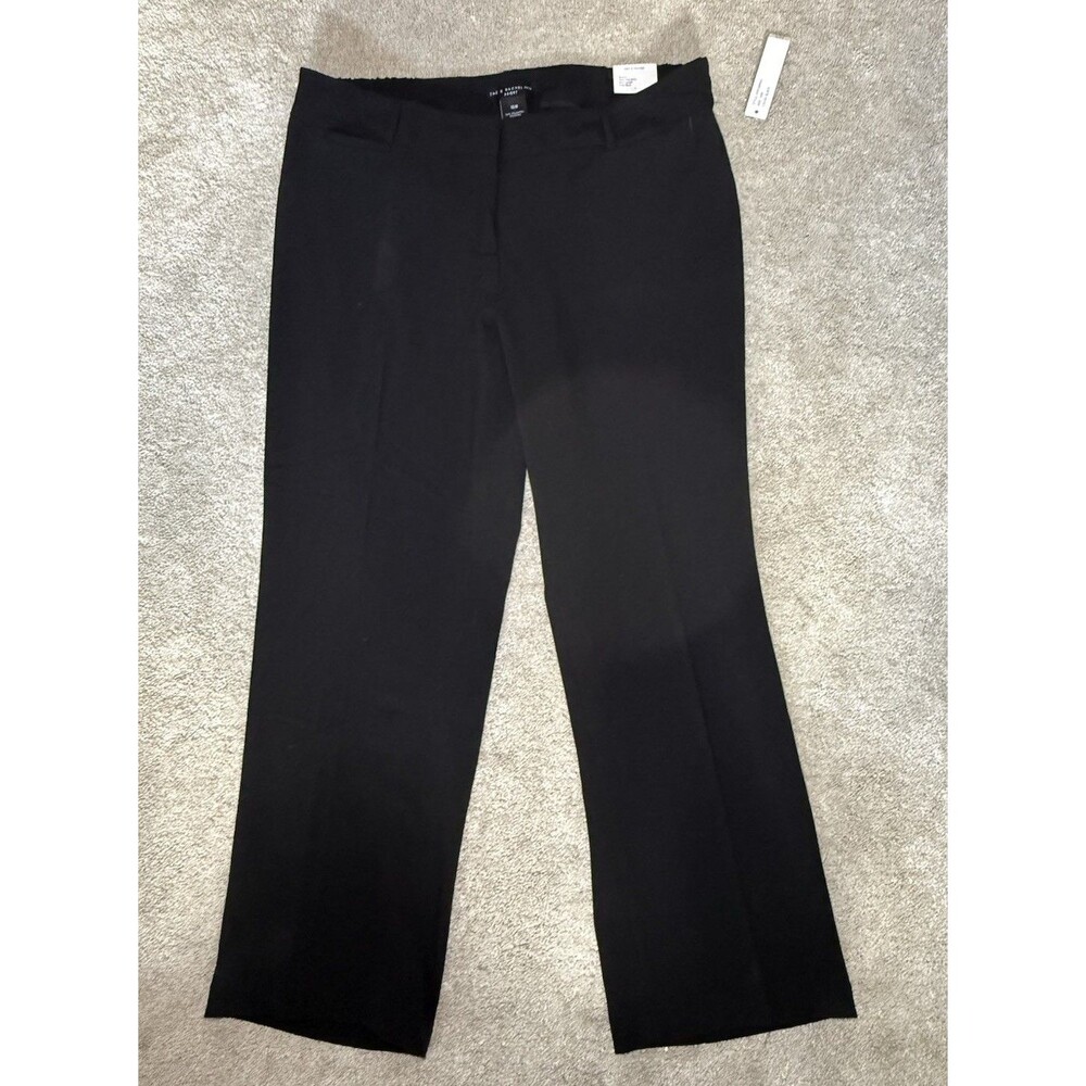 Zac & Rachel Plus Size 16W Short Length Black Pants Trousers NWT